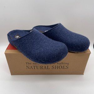 HAFLINGER® Felt Slipper Clogs | Grizzly Michel, Blue